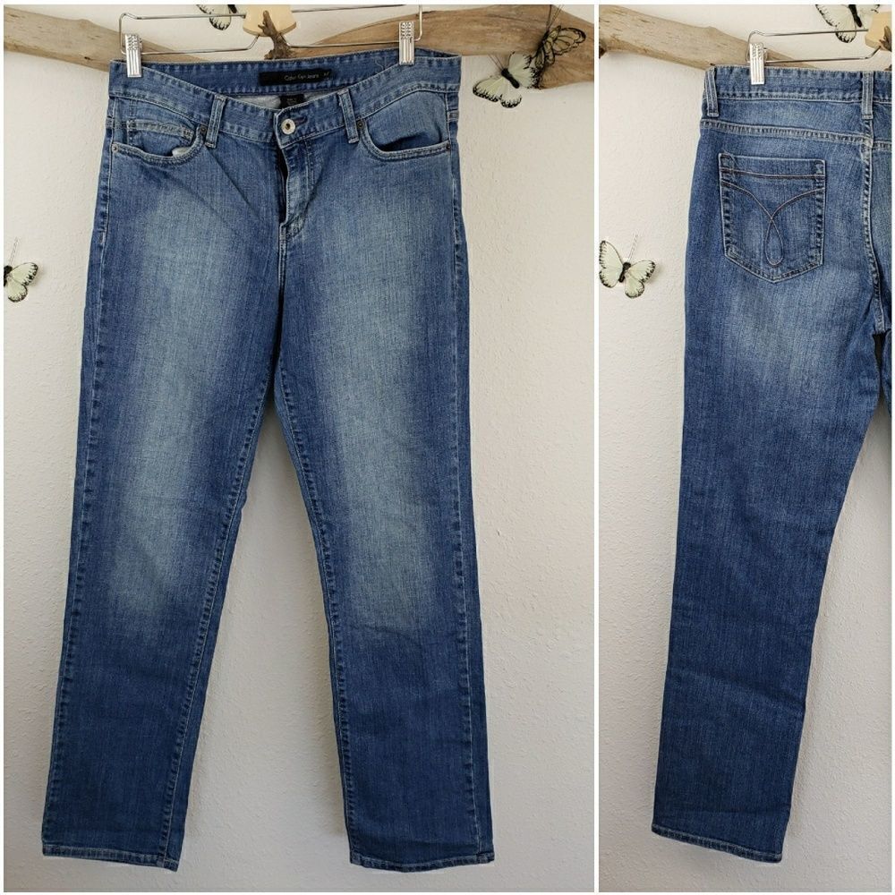 Calvin Klein distressed skinny jeans